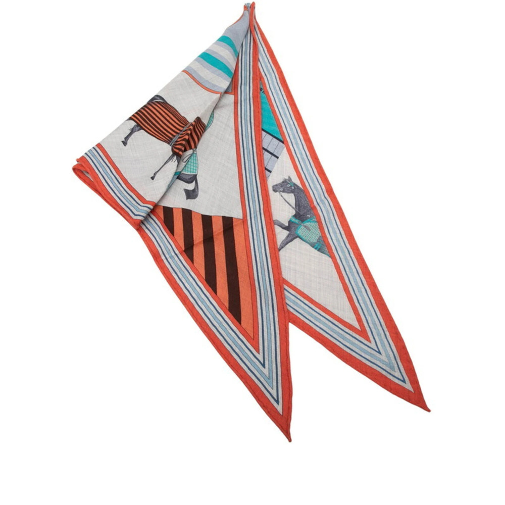 Hermes Losange MM Couvertures et tenues de Jour Horse Blanket Scarf Muffler M...
